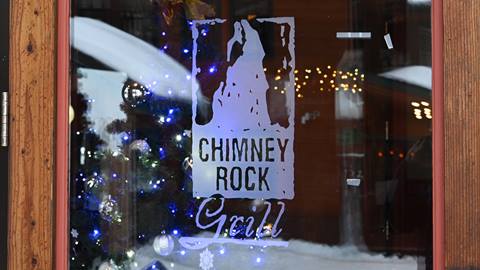 chimney rock window sign