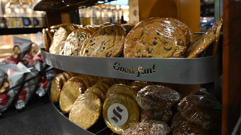 Cookies on display at Lakeview Cafe