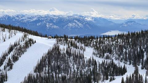 Aerial view of the Rowdy Grouse and nearby terrain