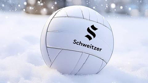 volleyball with schweitzer logo