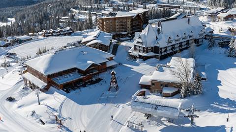 Drone view of Schweitzer Village.