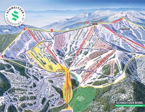 Thumbnail image of the Schweitzer winter trail map