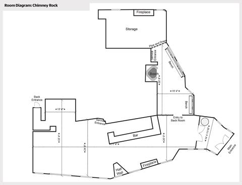 Room Diagram of Schweitzer's Chimney Rock