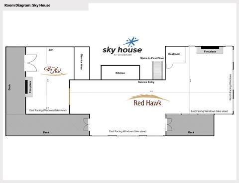 Room Diagram of Sky House at the summit of Schweitzer. 