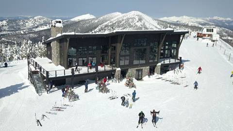 Schweitzer Sky House at the summit on a sunny winter day