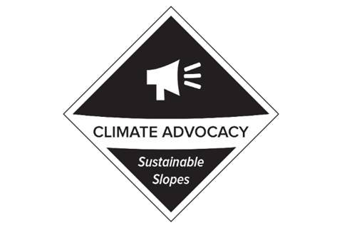 Climate Advocacy Sustainable Slopes Badge